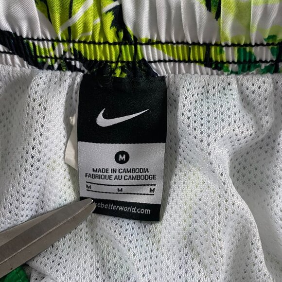 Vintage Nike Board Shorts Swim Trunks Mens Medium Floral Hawaiian Drawstrings - Picture 7 of 12